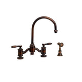 Waterstone - Waterstone Hampton Bridge Faucet - Lever Handles w/ Side Spray - Matte White