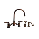 Waterstone - Waterstone Hampton Bridge Faucet - Lever Handles - 3pc. Suite - Matte White