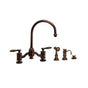 Waterstone - Waterstone Hampton Bridge Faucet - Lever Handles - 3pc. Suite - Unlacquered Polished Brass
