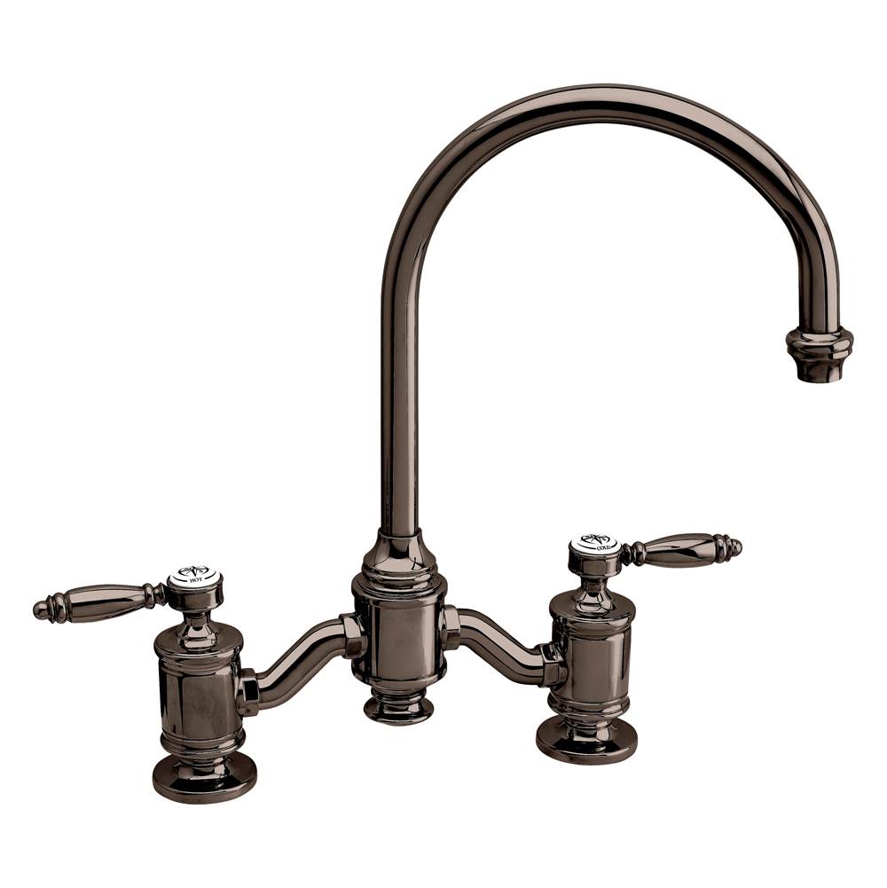 Waterstone - Waterstone Hampton Bridge Faucet - Lever Handles - Black Nickel