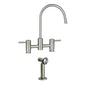 Waterstone - Waterstone Parche Bridge Faucet w/ Side Spray - Unlacquered Polished Brass