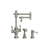 Waterstone - Waterstone Towson Two Handle Kitchen Faucet - 12'' Articulated Spout - 2pc. Suite - Unlacquered Polished Brass