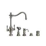 Waterstone - Waterstone Annapolis Two Handle Kitchen Faucet - 4pc. Suite - Matte White