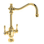 Waterstone - Waterstone Annapolis Two Handle Kitchen Faucet - Unlacquered Polished Brass
