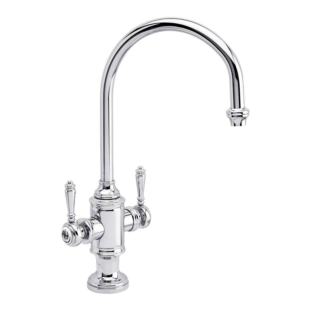 Waterstone - Waterstone Hampton Two Handle Kitchen Faucet - Unlacquered Polished Brass