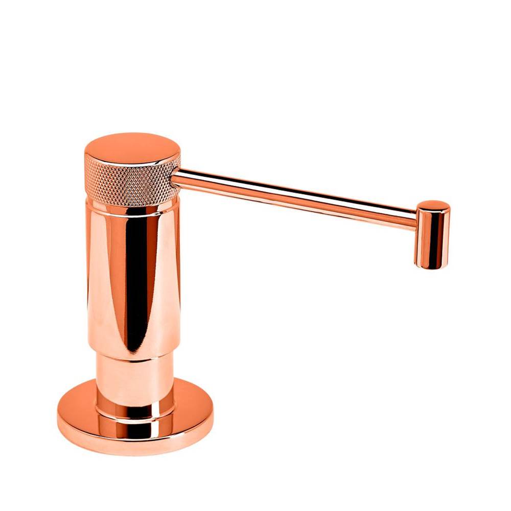 Waterstone - Industrial Soap/lotion Dispenser - Straight Spout - Polished Copper