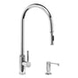 Waterstone - Waterstone Industrial Extended Reach PLP Pulldown Faucet - Toggle Sprayer - 2pc. Suite - Unlacquered Polished Brass