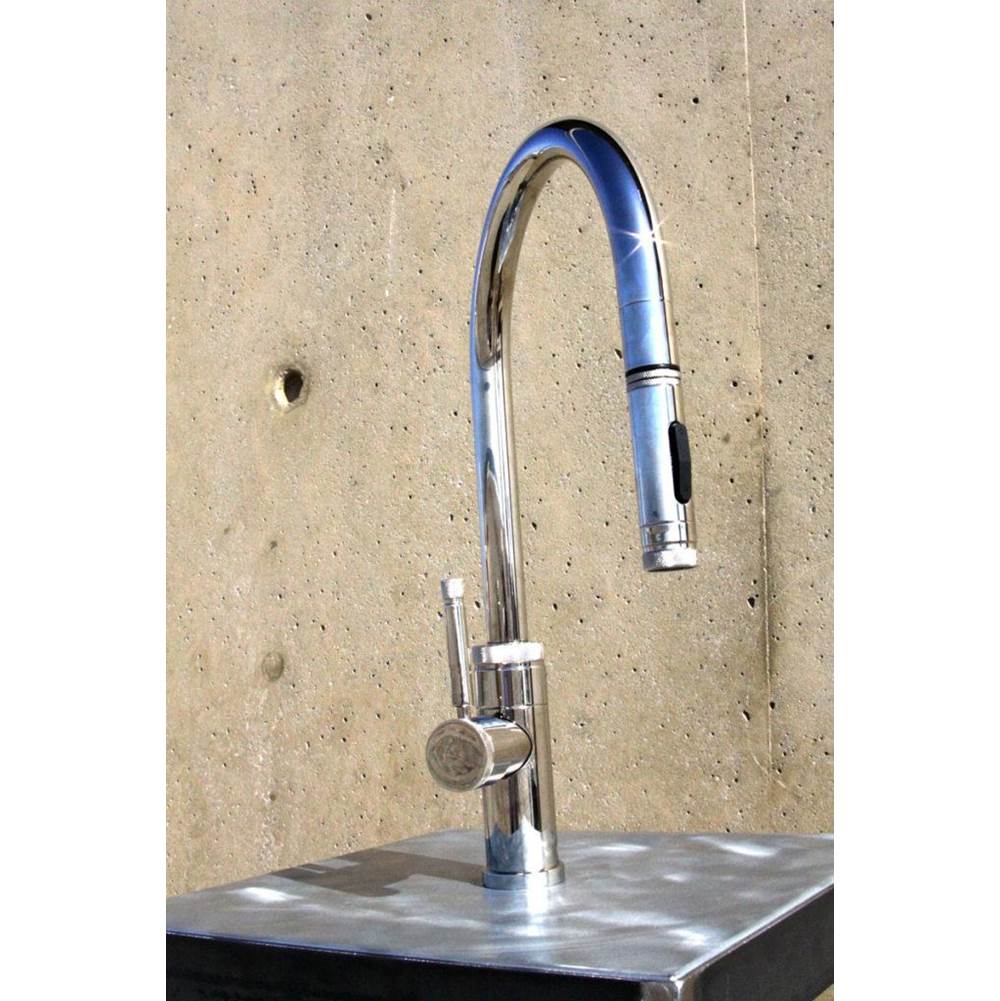 Waterstone - Waterstone Industrial Extended Reach PLP Pulldown Faucet - Toggle Sprayer - Satin Nickel
