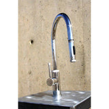 Waterstone - Waterstone Industrial Extended Reach PLP Pulldown Faucet - Toggle Sprayer - Satin Nickel