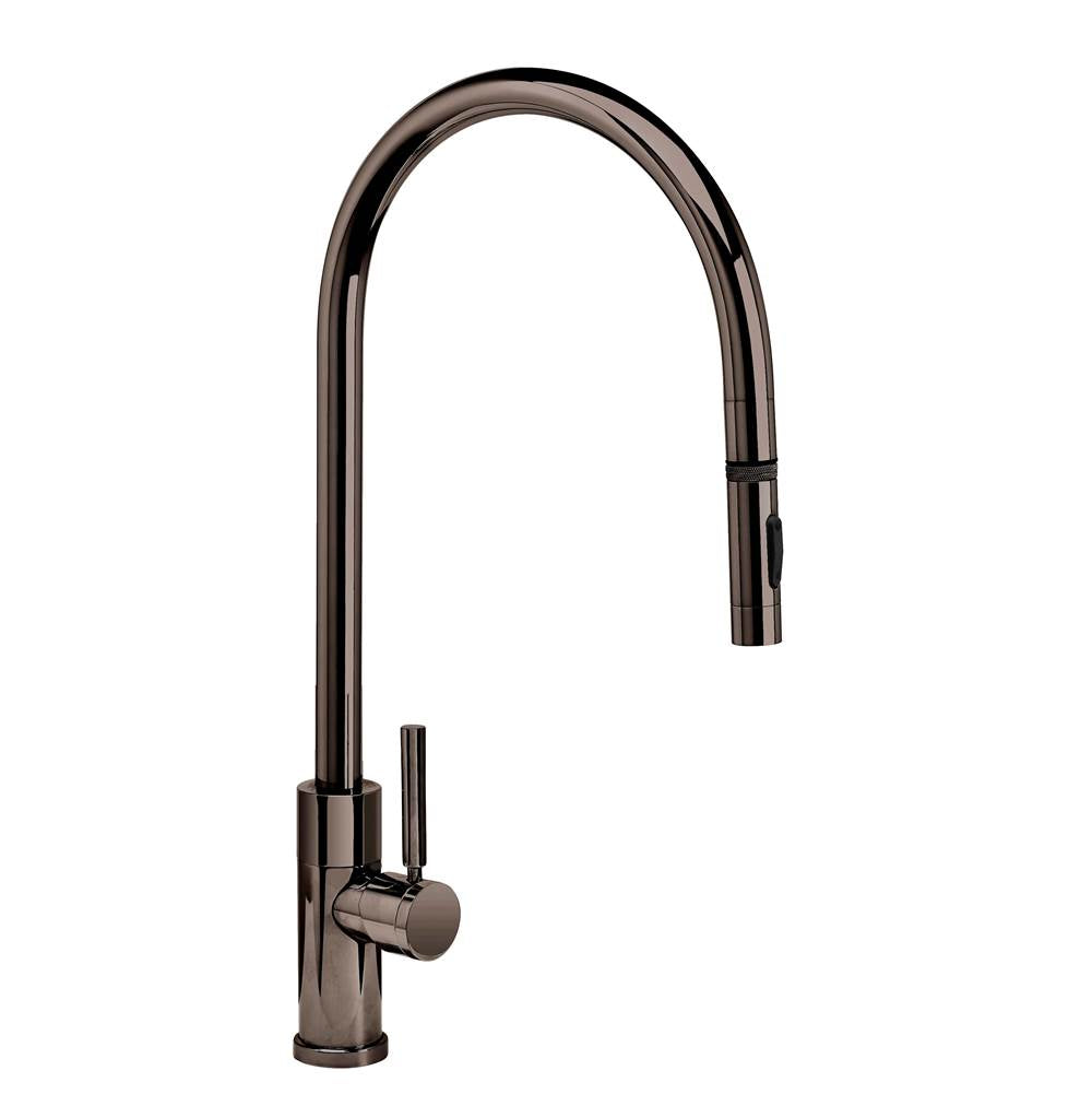 Waterstone - Waterstone Modern Extended Reach PLP Pulldown Faucet - Toggle Sprayer - Black Nickel