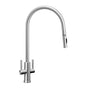 Waterstone - Modern Extended Reach 2 Handle Plp Pulldown Faucet - Toggle Sprayer - Unlacquered Polished Brass