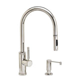 Waterstone - Waterstone Industrial PLP Pulldown Faucet -Toggle Sprayer - 2pc. Suite - Unlacquered Polished Brass