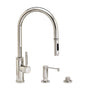 Waterstone - Waterstone Industrial PLP Pulldown Faucet -Toggle Sprayer - 3pc. Suite - Unlacquered Polished Brass