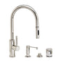 Waterstone - Waterstone Industrial PLP Pulldown Faucet -Toggle Sprayer - 4pc. Suite - Unlacquered Polished Brass