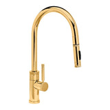 Waterstone - Waterstone Industrial PLP Pulldown Faucet - Toggle Sprayer - Angled Spout - Polished Brass