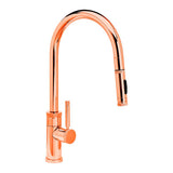 Waterstone - Waterstone Industrial PLP Pulldown Faucet - Toggle Sprayer - Angled Spout - Polished Copper