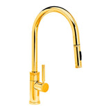 Waterstone - Waterstone Industrial PLP Pulldown Faucet - Toggle Sprayer - Angled Spout - Polished Gold