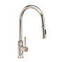 Waterstone - Waterstone Industrial PLP Pulldown Faucet - Toggle Sprayer - Angled Spout - Unlacquered Polished Brass