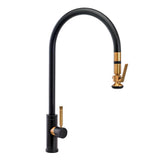 Waterstone - Waterstone Industrial Extended Reach PLP Pulldown Faucet - Lever Sprayer - Unlacquered Polished Brass