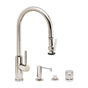 Waterstone - Waterstone Modern PLP Pulldown Faucet - Lever Sprayer - 4pc. Suite - Unlacquered Polished Brass