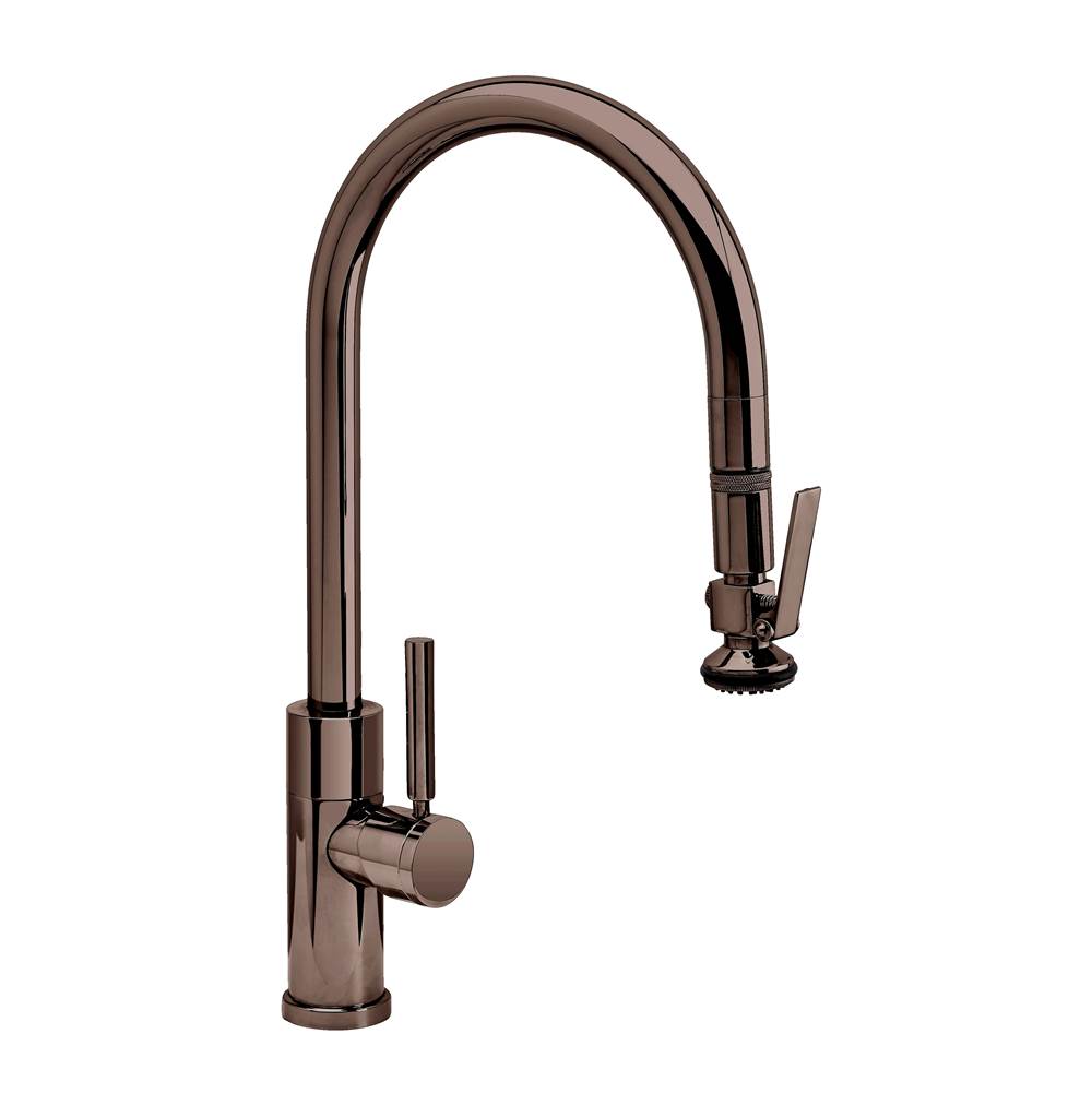 Waterstone - Waterstone Modern PLP Pulldown Faucet - Lever Sprayer - Black Nickel