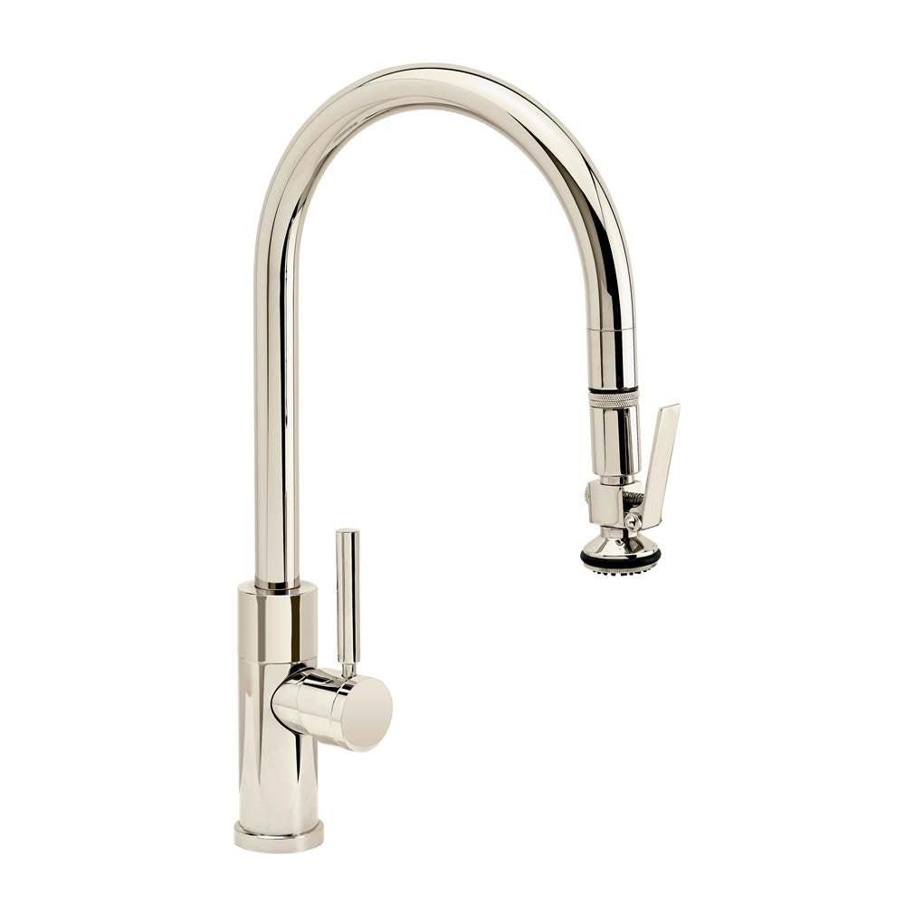Waterstone - Waterstone Modern PLP Pulldown Faucet - Lever Sprayer - Polished Nickel