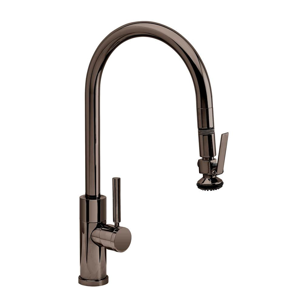 Waterstone - Waterstone Modern PLP Pulldown Faucet - Lever Sprayer - Angled Spout - Black Nickel