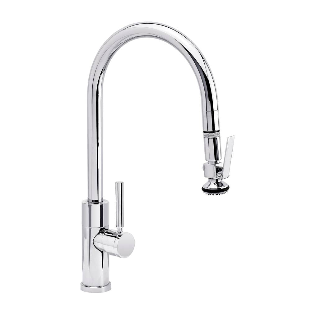 Waterstone - Waterstone Modern PLP Pulldown Faucet - Lever Sprayer - Angled Spout - Chrome