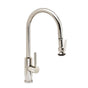 Waterstone - Waterstone Modern PLP Pulldown Faucet - Lever Sprayer - Angled Spout - Unlacquered Polished Brass