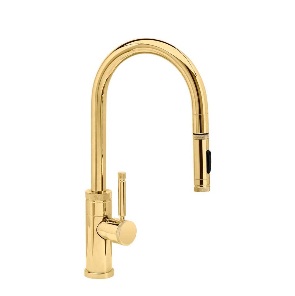Waterstone - Waterstone Industrial PLP Pulldown Faucet - Toggle Sprayer - Polished Brass