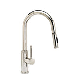 Waterstone - Waterstone Industrial Prep Size PLP Pulldown Faucet - Toggle Sprayer - Angled Spout - Unlacquered Polished Brass