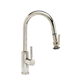 Waterstone - Waterstone Industrial Prep Size PLP Pulldown Faucet - Lever Sprayer - Angled Spout - Unlacquered Polished Brass