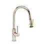 Waterstone - Waterstone Industrial Prep Size PLP Pulldown Faucet - Lever Sprayer - Angled Spout - Unlacquered Polished Brass