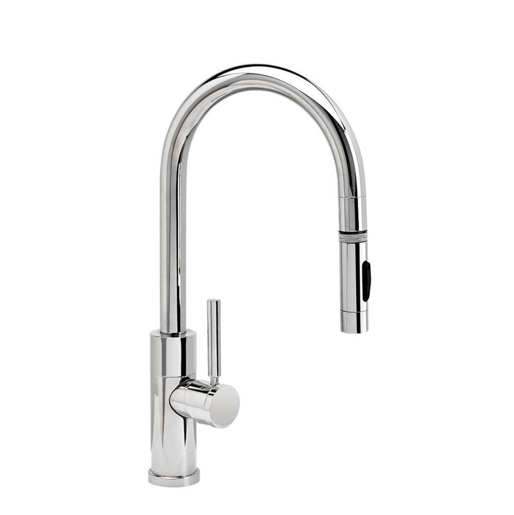 Waterstone - Waterstone Modern PLP Pulldown Faucet - Toggle Sprayer - Unlacquered Polished Brass