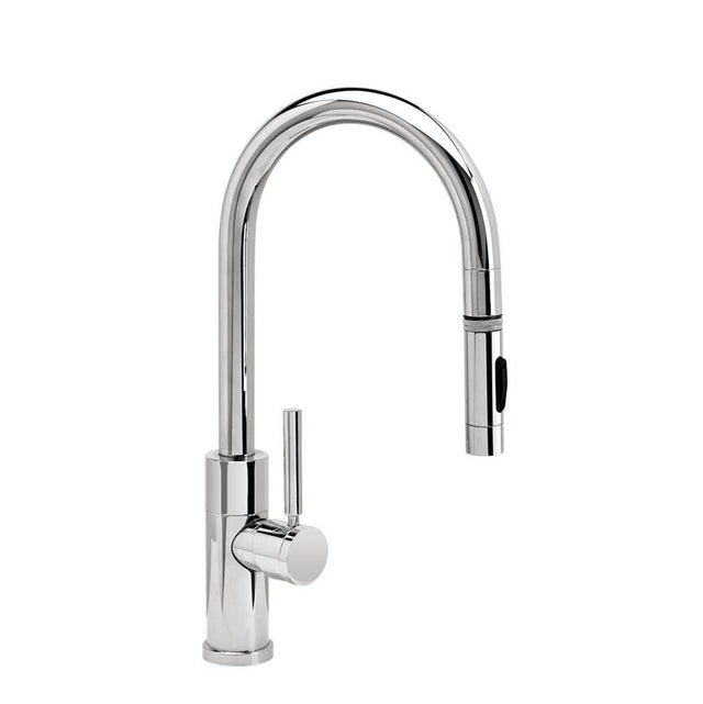 Waterstone - Waterstone Modern PLP Pulldown Faucet - Toggle Sprayer - Unlacquered Polished Brass