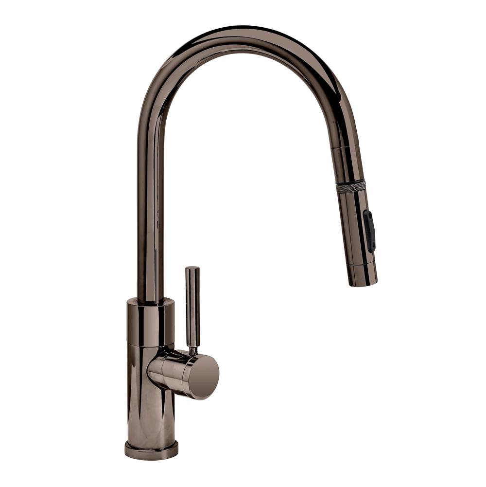 Waterstone - Waterstone Modern Prep Size PLP Pulldown Faucet - Toggle Sprayer - Angled Spout - Black Nickel