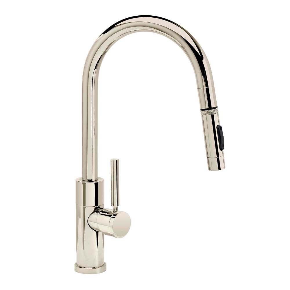 Waterstone - Waterstone Modern Prep Size PLP Pulldown Faucet - Toggle Sprayer - Angled Spout - Polished Nickel