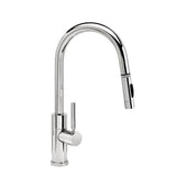 Waterstone - Waterstone Modern Prep Size PLP Pulldown Faucet - Toggle Sprayer - Angled Spout - Unlacquered Polished Brass