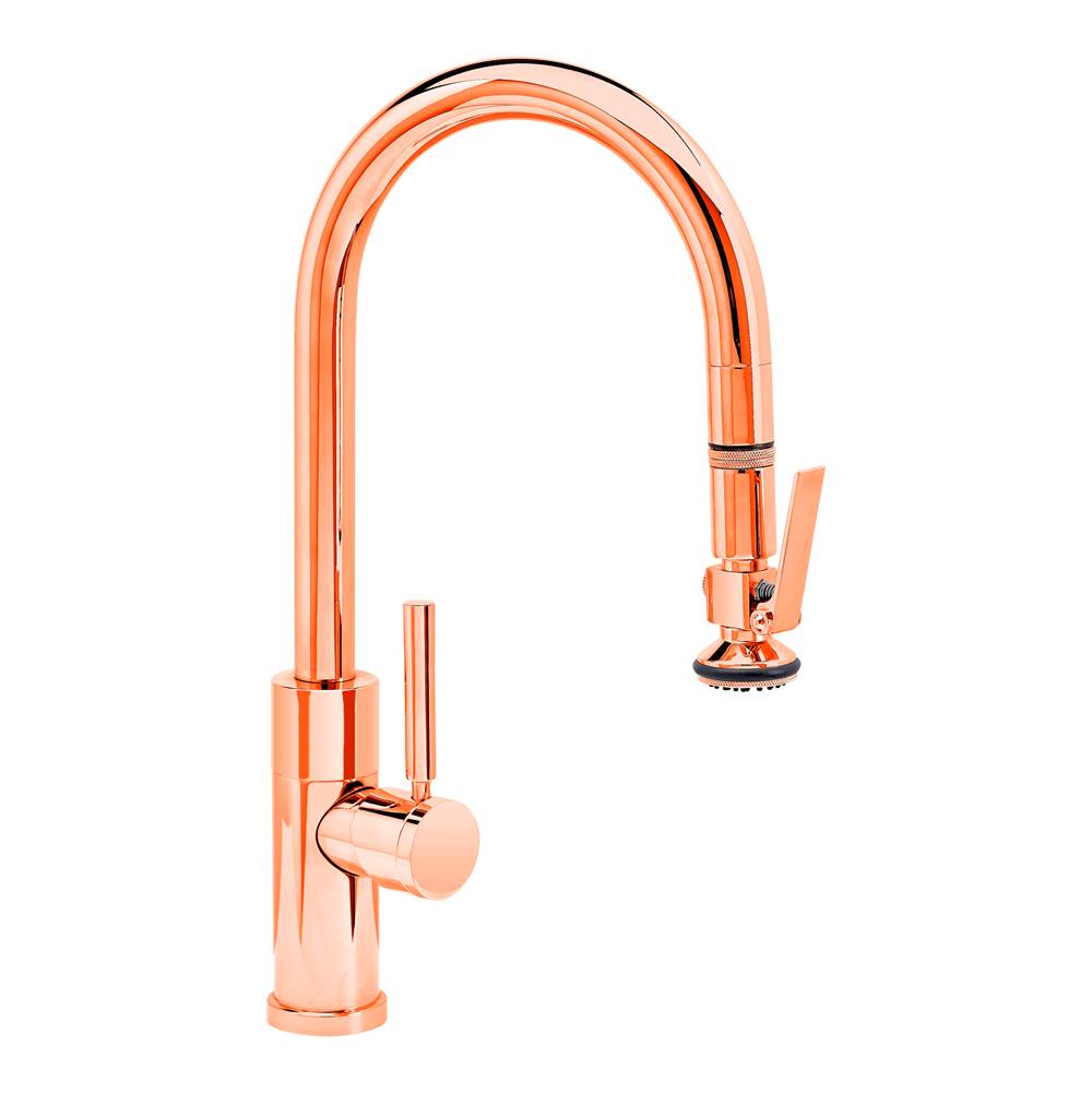Waterstone - Waterstone Modern Prep Size PLP Pulldown Faucet - Lever Sprayer - Polished Copper