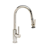 Waterstone - Waterstone Modern Prep Size PLP Pulldown Faucet - Lever Sprayer - Angled Spout - Unlacquered Polished Brass