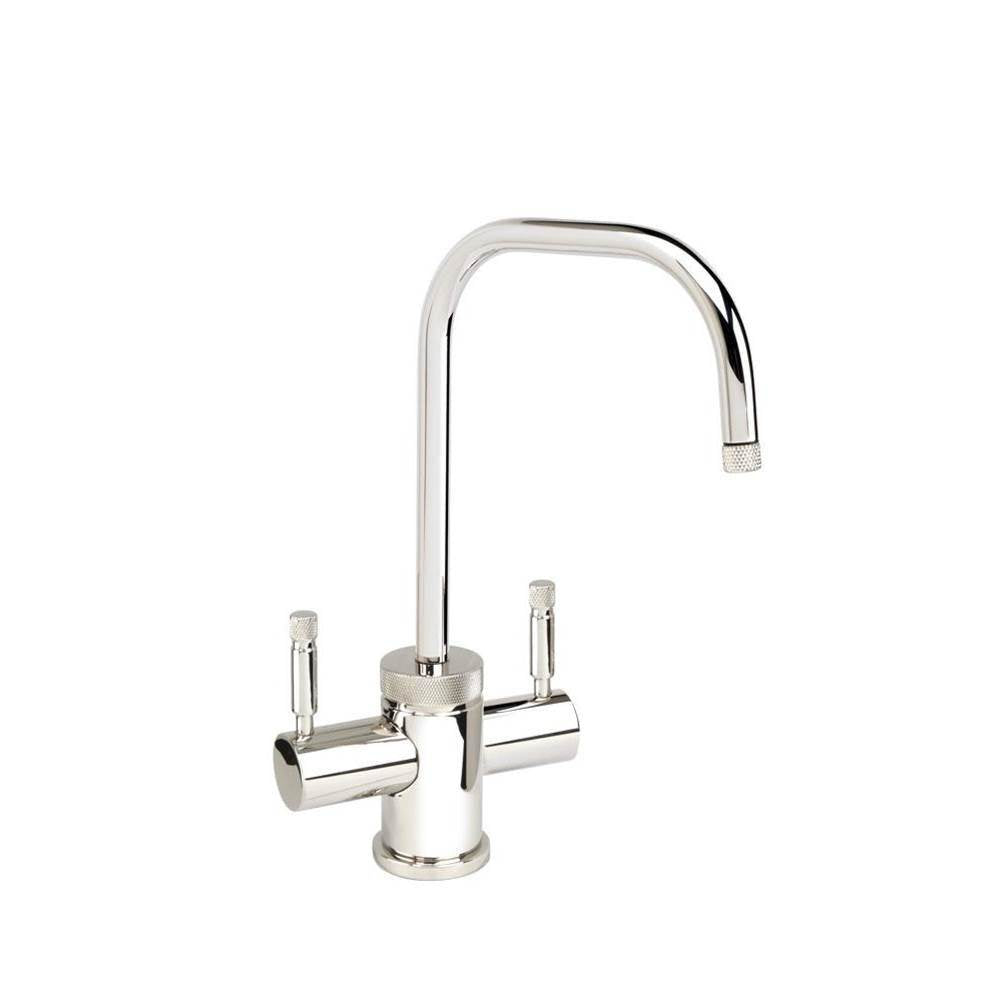 Waterstone - Waterstone Industrial Hot and Cold Filtration Faucet - 2 Bend U-Spout - Unlacquered Polished Brass