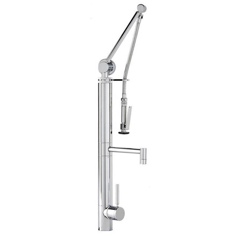 Waterstone - Waterstone Contemporary Gantry Pulldown Faucet - Straight Spout - Graphite