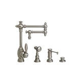 Waterstone - Waterstone Towson Kitchen Faucet - 12'' Articulated Spout - 3pc. Suite - Graphite