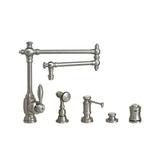 Waterstone - Waterstone Towson Kitchen Faucet - 18'' Articulated Spout - 4pc. Suite - Graphite