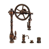 Waterstone - Waterstone Wheel Pulldown Faucet - 4pc. Suite - Graphite