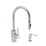 Waterstone - Waterstone Contemporary PLP Pulldown Faucet - Lever Sprayer - 2pc. Suite - Graphite