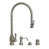 Waterstone - Waterstone Traditional Extended Reach PLP Pulldown Faucet - 4pc. Suite - Graphite