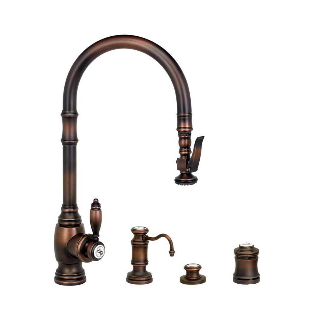 Waterstone - Waterstone Traditional PLP Pulldown Faucet - 4pc. Suite - Graphite