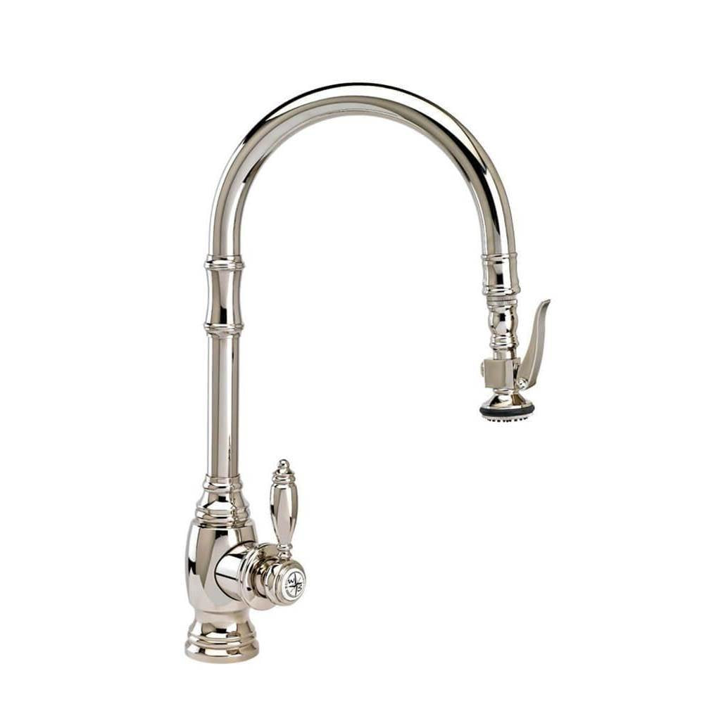 Waterstone - Waterstone Traditional PLP Pulldown Faucet - Angled Spout - 2pc. Suite - Graphite