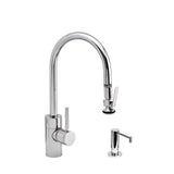 Waterstone - Waterstone Contemporary PLP Pulldown Faucet - Lever Sprayer - 2pc. Suite - Graphite
